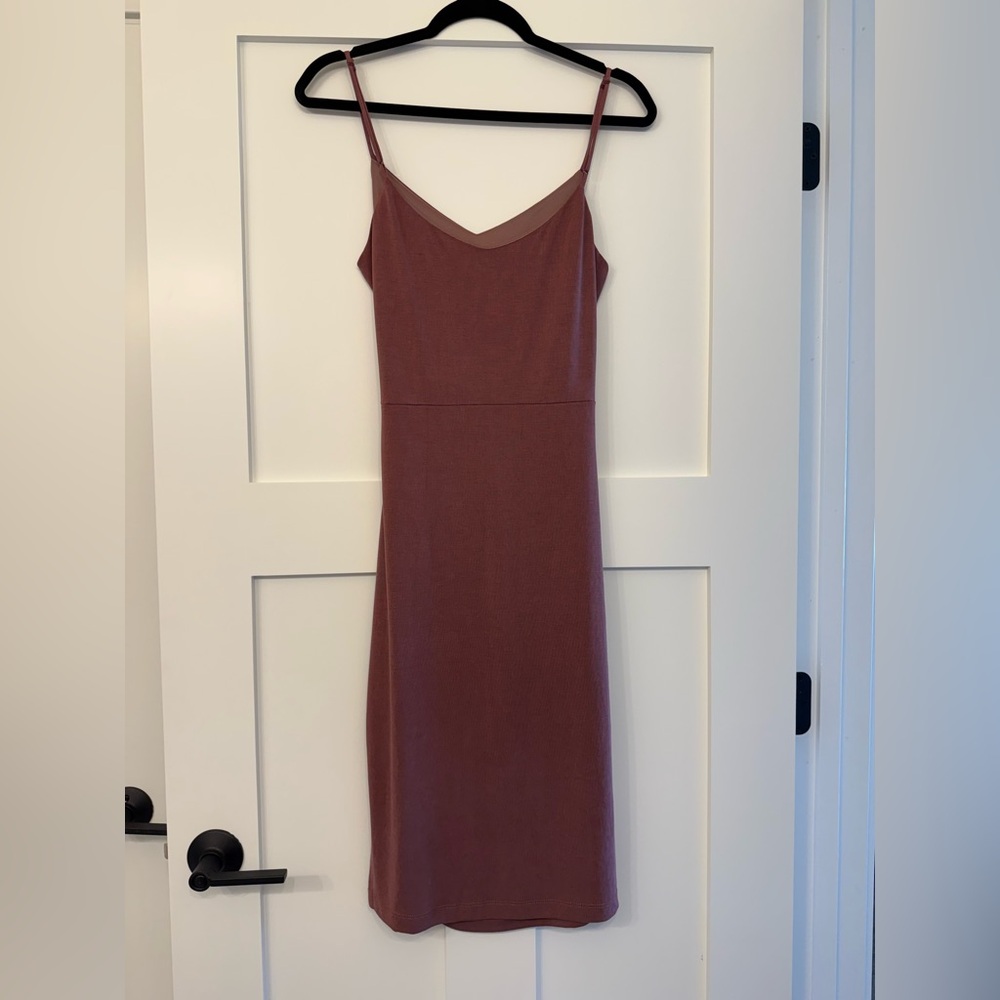 Lulu's Mauve Backless Draped Dress - Picture 2 of 3